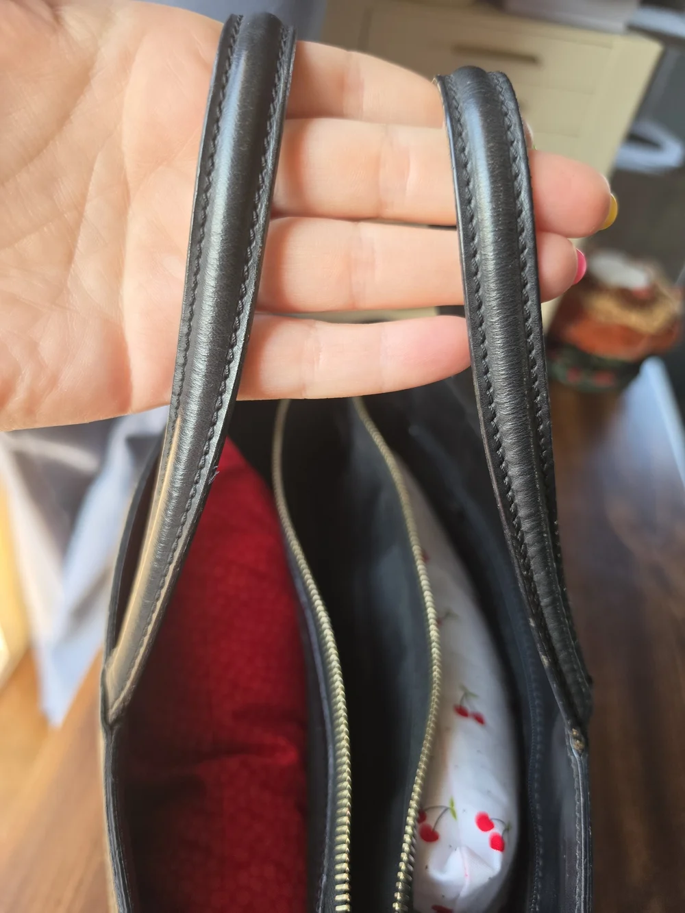 Celine Black and Brown Macadam Canvas Tote